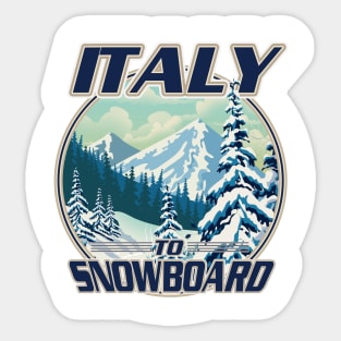 Italy To Snowboard logo Sticker